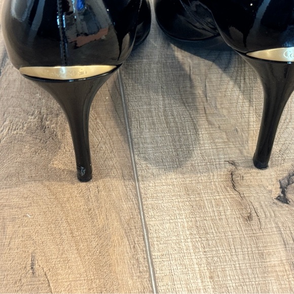 Calvin Klein Black Patent Heels - Picture 2 of 7
